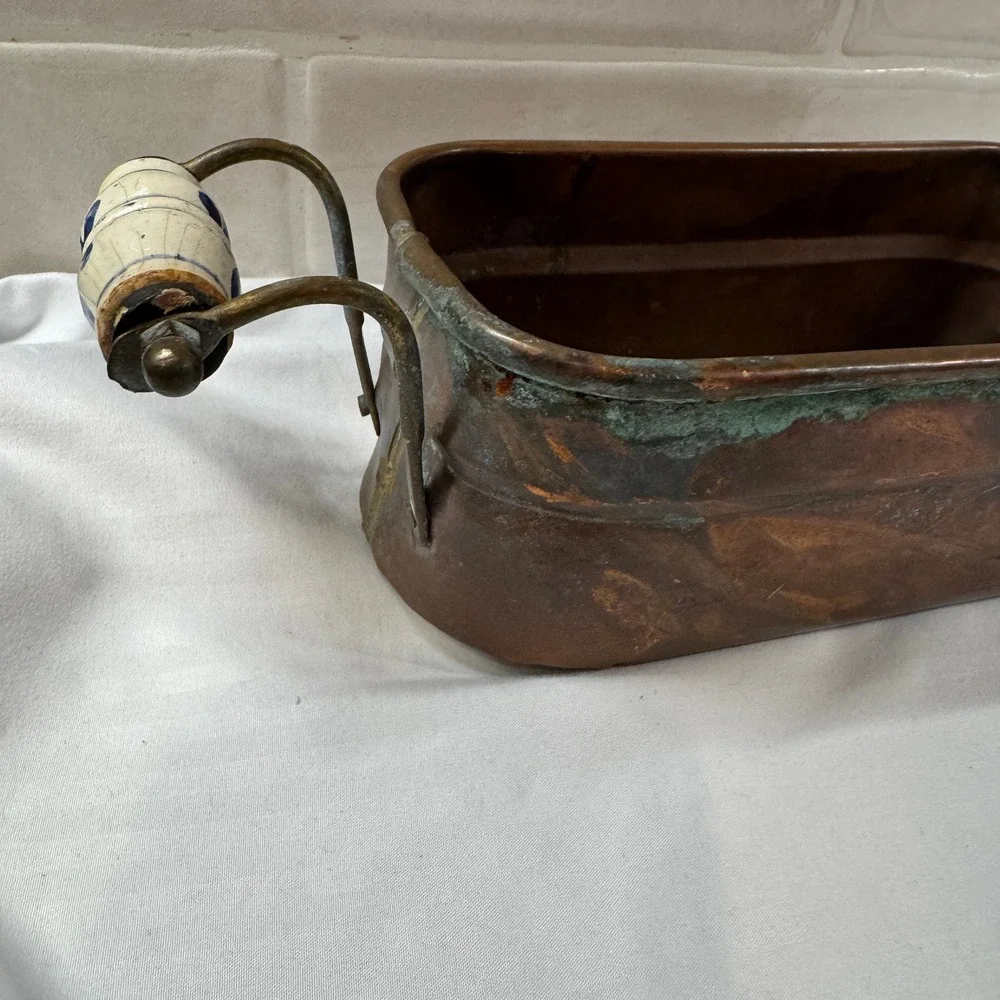 Copper Dish Replica‎ with Ceramic Handles Republic of Ireland Antiquing Process